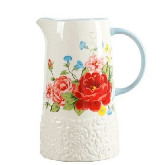 🌺 New Pioneer Woman Sweet Rose Water/Tea/Lemonade Pitcher - Picture 6 of 8